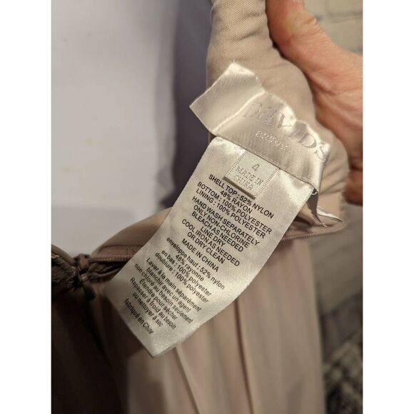 David's bridal one shoulder fit and flare dress 4* - Picture 4 of 4